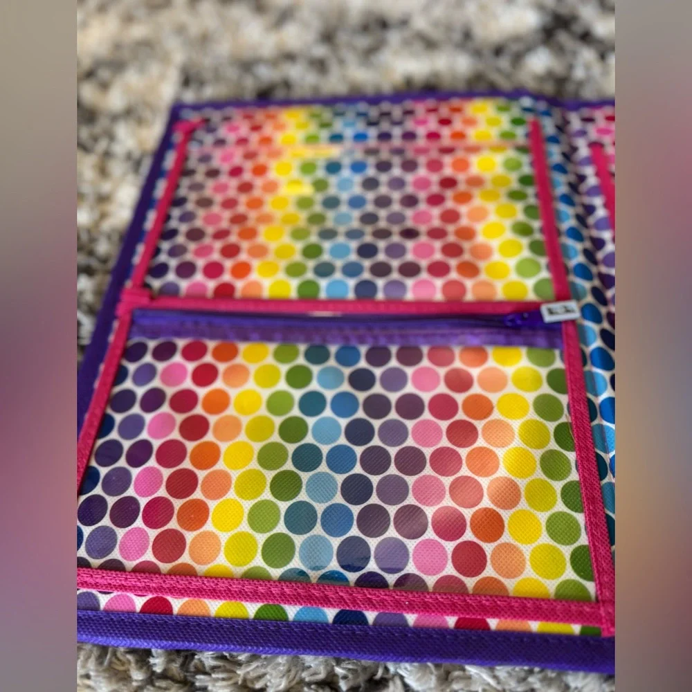 Lisa Frank Tri Fold Keeper Folder Art Stickers Puzzle Unicorn Tikkani Retro Case